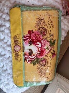 Artistic Yellow Floral Clutch